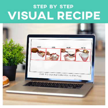 Visual Recipe: Microwave Pancakes (Printable PDF) - AdaptEd4SpecialEd